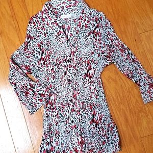 Button Down, Wide Sleeve Blouse